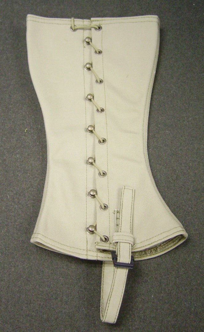 Leggings, Canvas, M1910. CLOSEOUT sold as-is. All sales final.