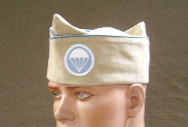 Cap, Overseas, ABN, Khaki, Infantry Blue