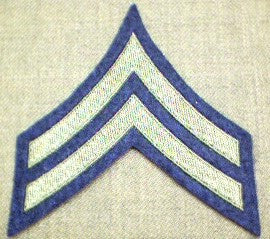 Chevrons, Rank, Felt, Corporal, Army