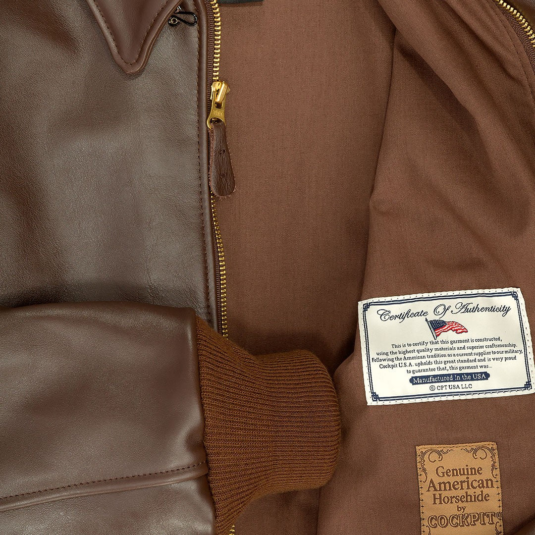 Jacket, Flying, A2, Horsehide. Close-out. Sold as-is. All sales final.