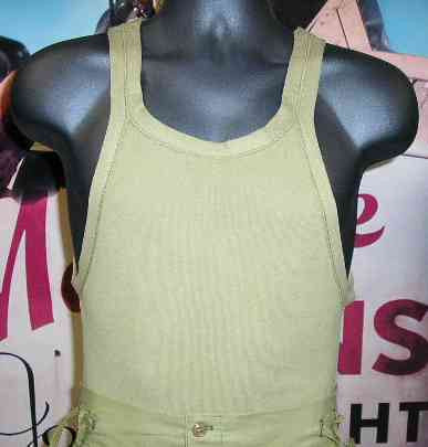 Undershirt, Army, OD, Cotton, Summer, Sleeveless. CLOSEOUT sold as-is. All sales final