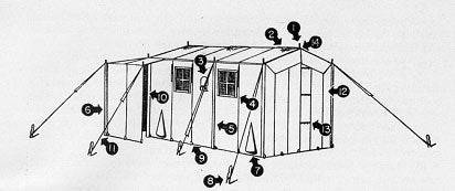 Tent , Command Post, M-1942 (No Stakes or Poles)