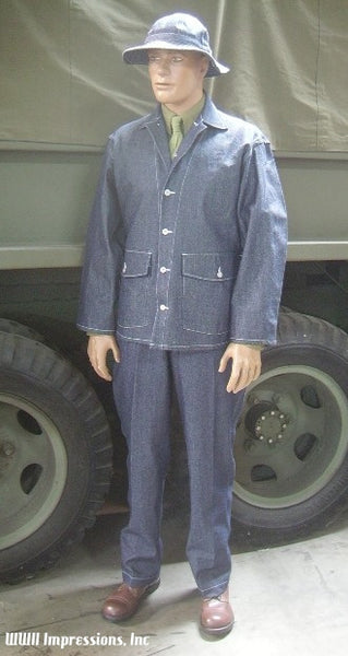 Coat, Work, Blue-Denim, M1940. CLOSEOUT sold as-is. All sales final.