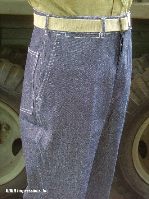 Trousers, Work, Blue Denim, M1940