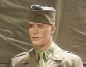 Cap, Overseas, GI, Wool, Adj. Gen, Black/Red