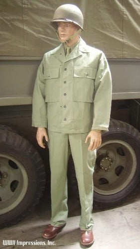 Jacket, Herringbone Twill, Dark Shade, M42, Army