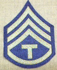 Chevrons, Rank, Felt, T/3, Army