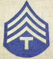 Chevrons, Rank, Felt, T/4, Army