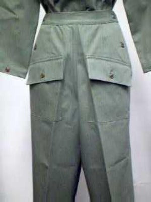 Trousers, Herringbone Twill, Women's, Dark Shade, Army